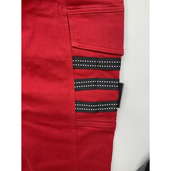 Guess Men’s Places+Faces Cargo Jeans Relaxed Fit Comfort Stretch In Red Size 34 - Picture 11 of 12